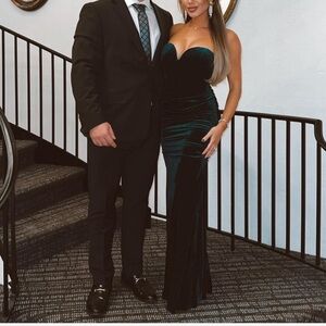 Elegant Velvet Evening Gown